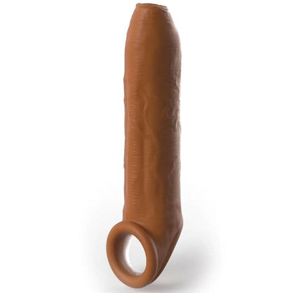 Pipedreams - 17.78 cm Uncut Penis Extension Sleeve with Caramel Strap