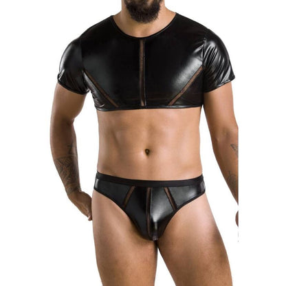 Passion Men - Set Peter Black L/XL, Material: 75% Polyester, 15% Polyamide, 10% Elastane, Made in the EU, Oeko-Tex Certified, Underwear from the European Union