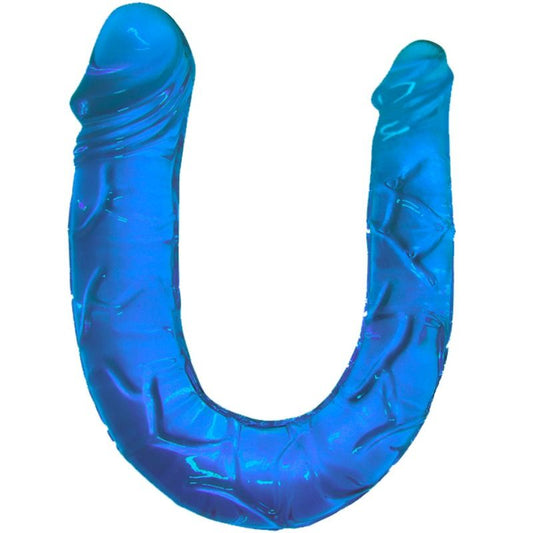 Bathing Dildo - Blue Double Dildo - 2-in-1 Double Headed Dildo - TPR Material, Waterproof