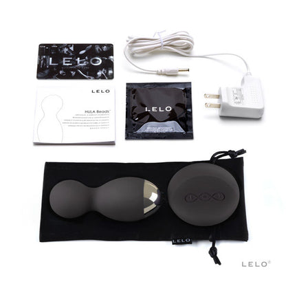 Lelo Hula Beads Black - Pleasure Beads with Remote Control, Vibrating and Rotating, Dimensions 98 x 38 x 37 mm