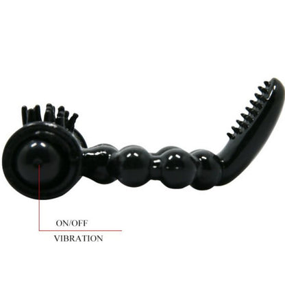 Baile For Him - Double Stimulation Ring with Strong Vibrations, TPR and ABS Material