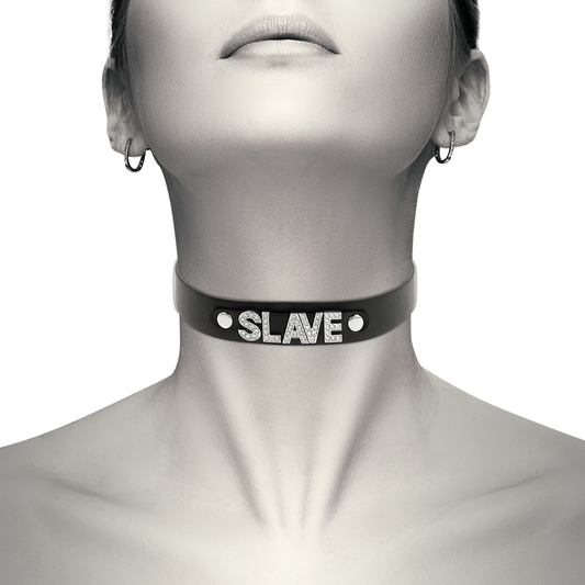 Coquette Accessories - Vegan Leather Slave Choker (One Size)