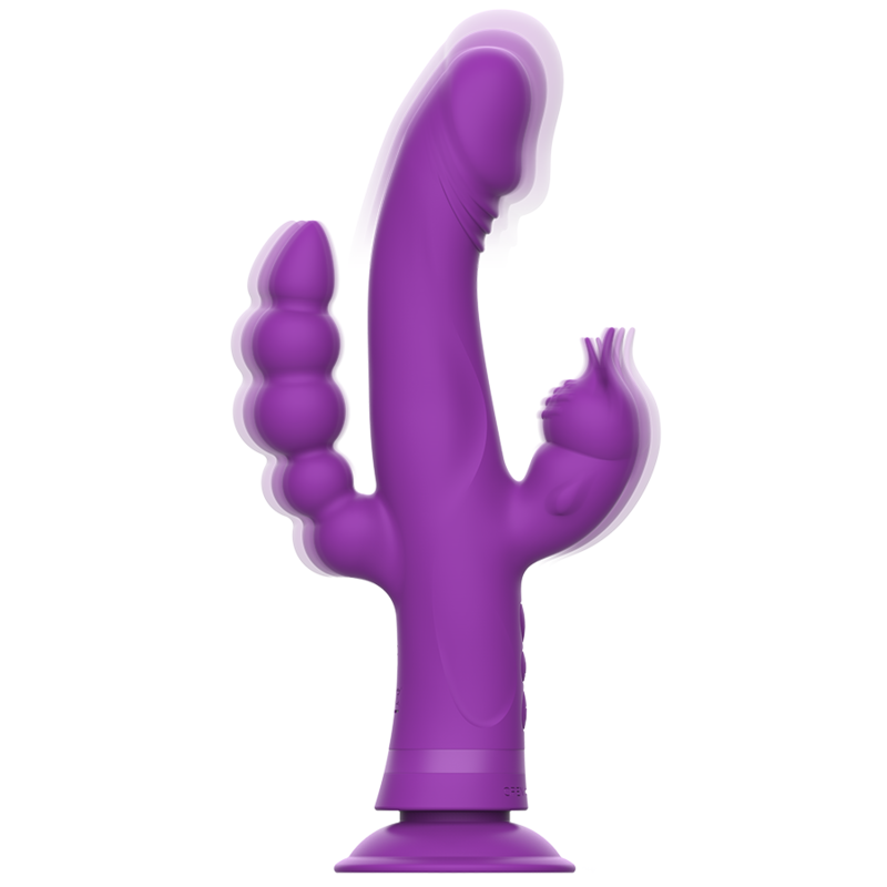 Intense Fun-Intenseô Casanova Vibrator Rabbit Silicone Triple Engine Purple