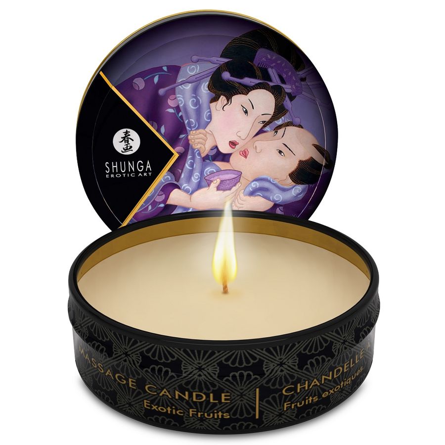 Shunga Candles-Mini Caress By Candlelight Lumânare De Masaj Lumânare Fructe Exotice