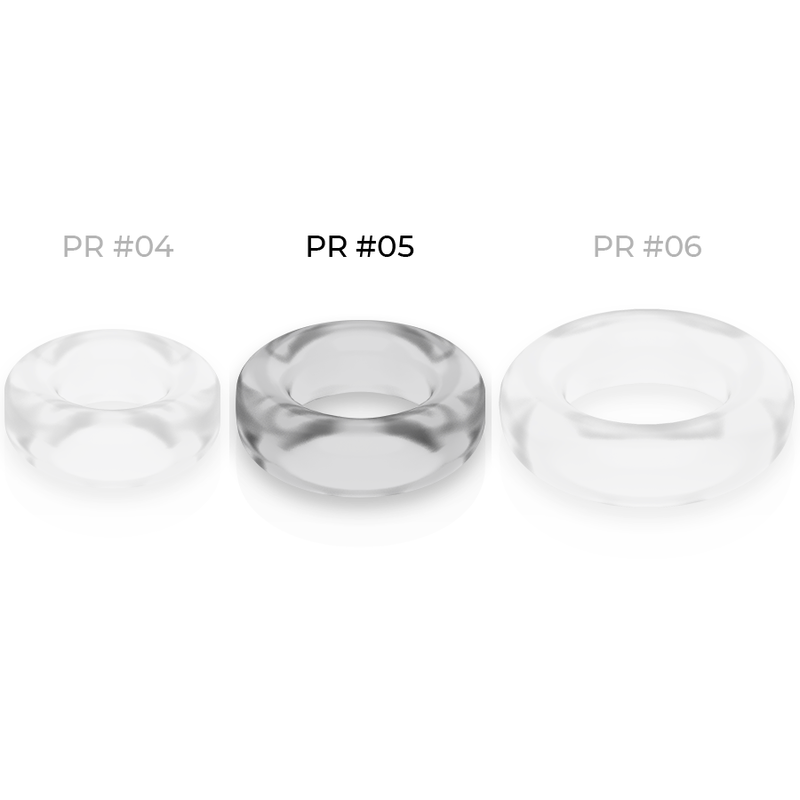 Powering - Super Flexible and Resistant Penis Ring 4.8 cm Pr05 Transparent - Improves Sexual Pleasure