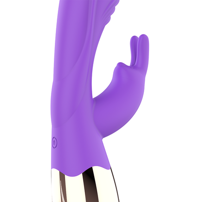 Womanvibe Viora - Rechargeable Rabbit Vibrator with Clitoris Stimulator, 19.5 x 3.3 cm, 10 Vibration Modes, Soft Silicone, Stimulated G Spot