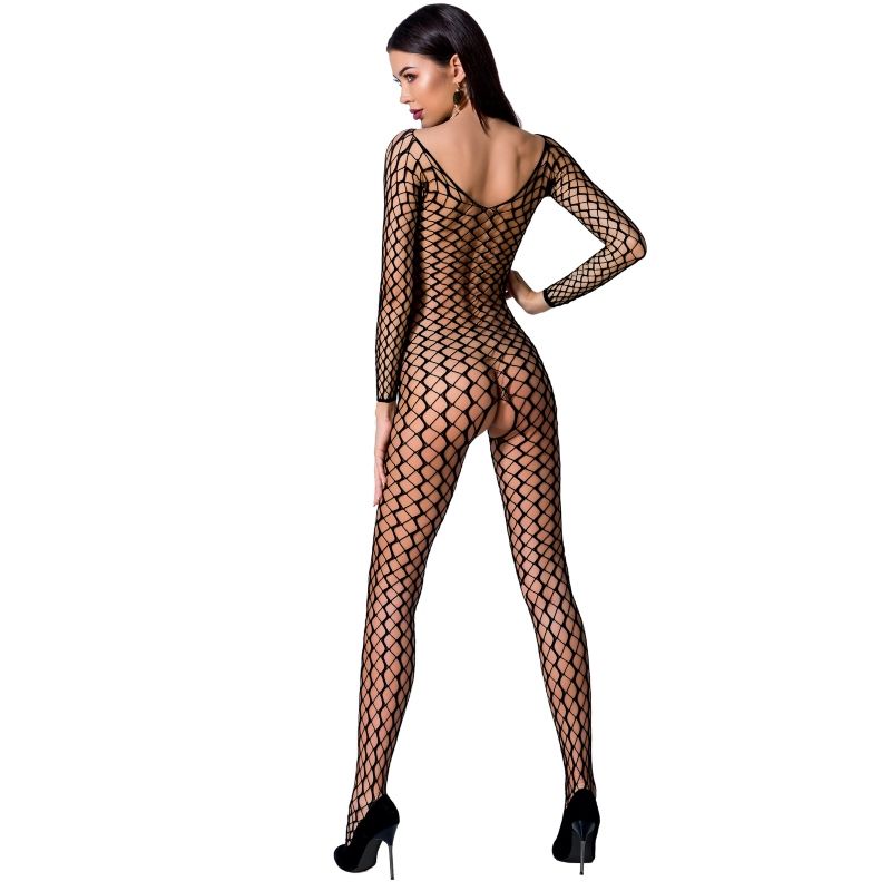 Passion Woman Bodystockings - Black Bodystocking Model BS068, Sexy Lace and See-through, One Size