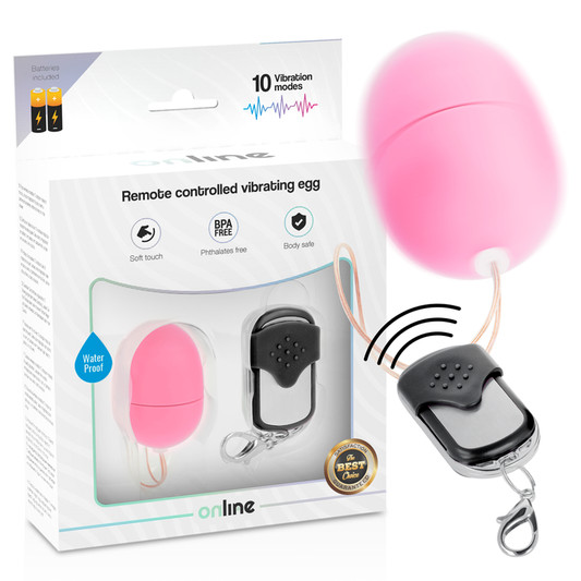 Online - S Pink Vibrating Remote Control Egg, Waterproof, Body Safe Materials