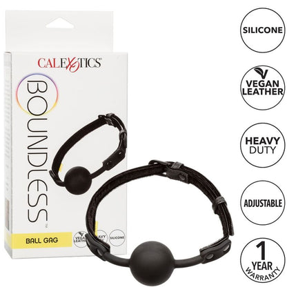 California Exotics - Boundless Ball Gag - BDSM Ball Gag with Silicone Ball and Vegan Leather Strap, Fully Adjustable