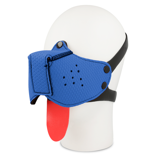 Ohmama Fetish - Blue Dog Muzzle with Adjustable Strap, Ideal for Fetish Play