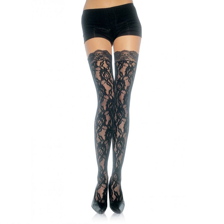 Leg Avenue Hosiery- Ciorapi De Dantelă Florale