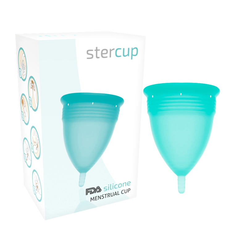 Stercup - FDA Silicone Menstrual Cup Size S Aquamarina, Eco-Friendly and Comfortable