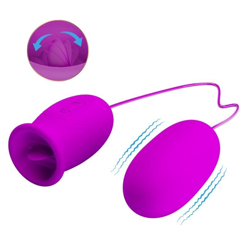 Pretty Love Flirtation- Daisy Vibrator Reîncărcabil Cu Două Ouă Violet