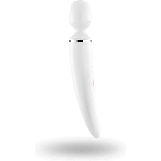 Satisfyer Wand Wand-Er-Er Wand Vibrator for Women White, Magic Vibrator with Multiple Vibration Modes and Body Massage Function, Waterproof