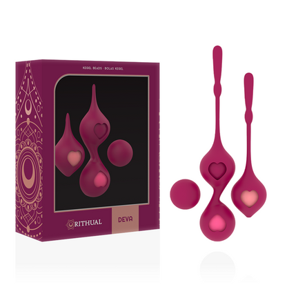 Rithual - Deva Pelvic Training Set With 4 Weighted Balls, Medical Silicone, Orquidea