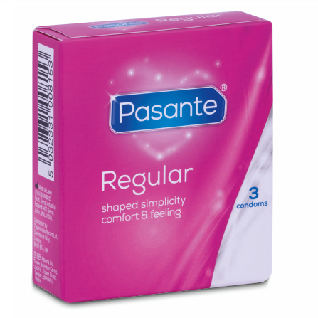 Pasante - Condoms Normal Range, Light Conical Shape, 3 Units