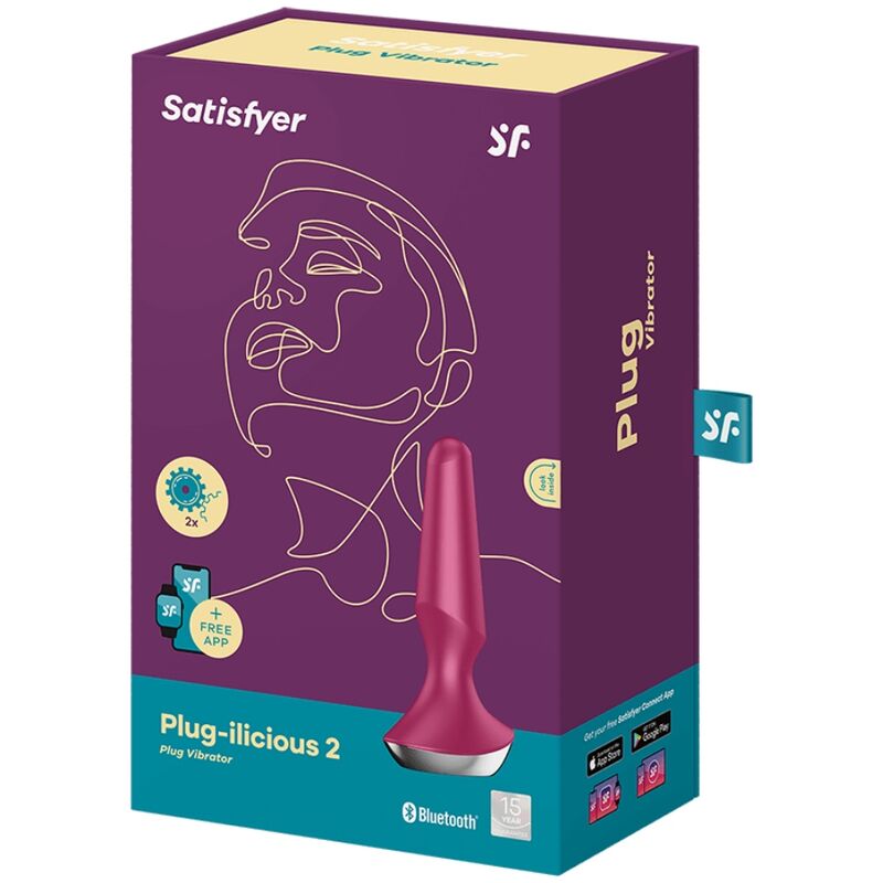 Satisfyer Connect - Ilicious 2 Anal Plug with 2 Motors, App Control, Water Resistant - Berries