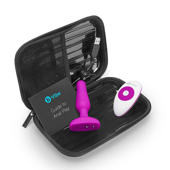 B-Vibe - Novice Anal Plug with Remote Control, Vibration and Anal Play, Premium Silicone, Water Resistant