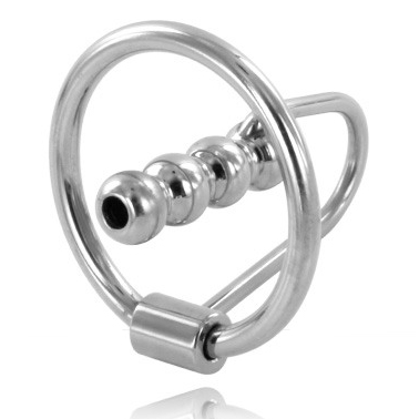 Metal Hard - Steel Ribbed Urethral Stretcher and Gland Rings, Size 39mm x 7mm, Rings Diameter 25mm / 28mm / 30mm / 32mm