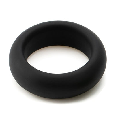 Je Joue - Maximum Stretch Silicone Cock Ring - Black, Stronger Erections, Prolonged Orgasms, Non-Slip Design, Dimensions: Non-Elongated Diameter 1.25cm, Extended Diameter 10cm