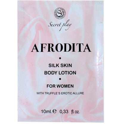 Secretplay - Silk Skin Afrodita Monodose 10ml - Female Body Lotion with Truffles for Sensuality and Attractiveness.