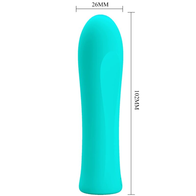 Pretty Love Flirtation- Alfreda Super Power Vibrator Aqua Green