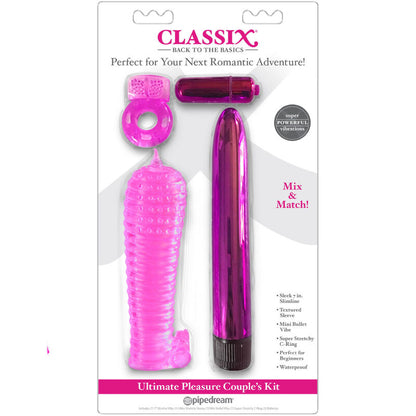 Classix - Kit For Couples With Ring, Scabbard And Bullets Pink 14 cm