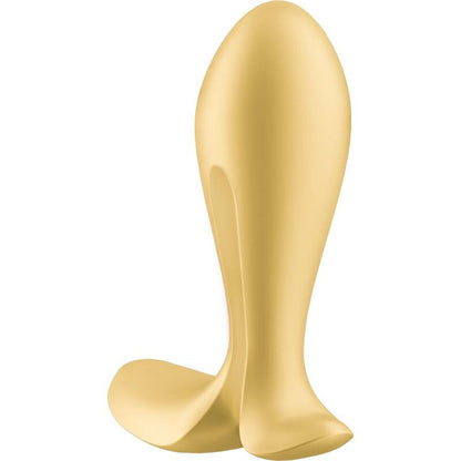 Satisfyer Intensity Anal Plug with Strong Vibration and Bluetooth Control, Gold, Body-Friendly Silicone, Water Resistant, 15 Year Warranty