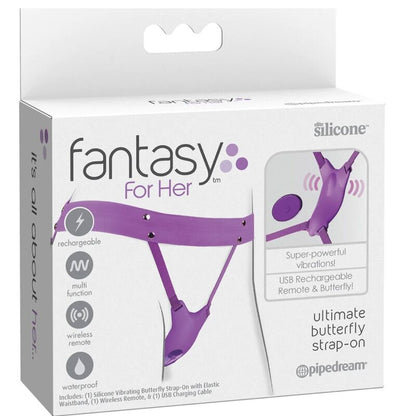 Fantasy For Her-  Ham De Fluture, Vibrator Reîncărcabil Și Telecomandă Violet