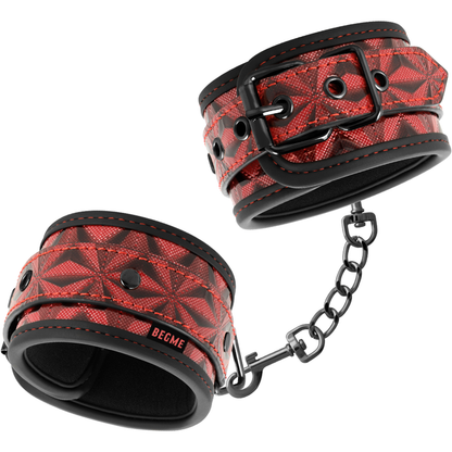 Begme Red Edition - Vegan Leather BDSM Handcuffs With Nickel Free Metal