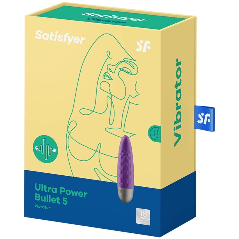 Satisfyer Ultra Power Bullet 5 Vibrator with Intense Vibrations, Body-Friendly Silicone, Purple