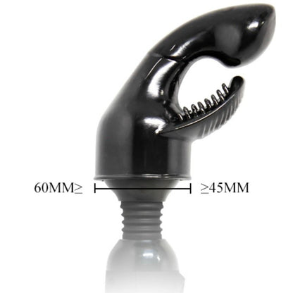 Baile Powerhead - Massage Head for G-Spot and Clitoris Stimulation with Interchangeable Wand, High Quality TPR Material, Color Black