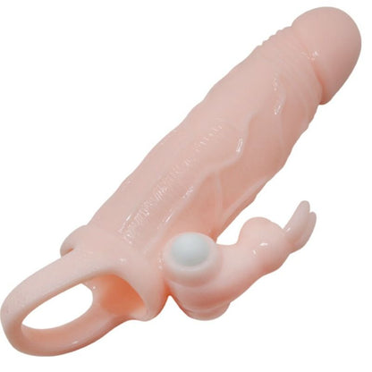 Baile For Him - Brave Man Cock Cover With Rabbit And Dual Motor 16.5cm, Realistic Penis Cover With Dual Clitoris Stimulation