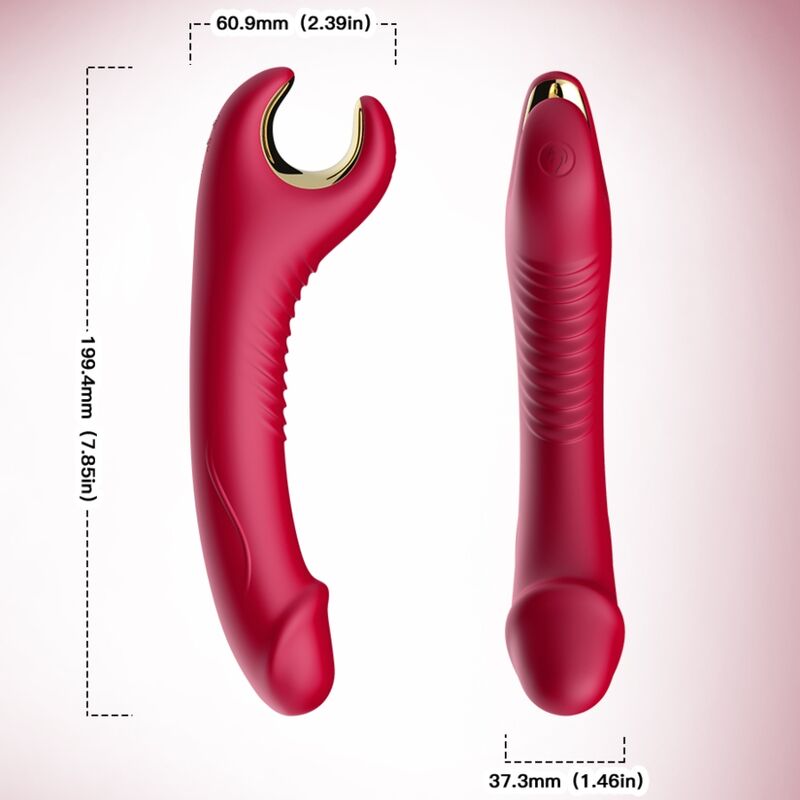 Armony Vibrators- Vibrator Dildo Prinț & Rotator Roșu