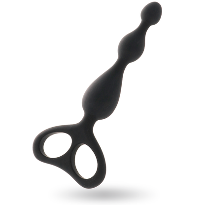 Intense Anal Toys - Danti Intense Anal Stimulator, Soft and Body Safe Silicone, Black, 3.3 x 17.5 cm