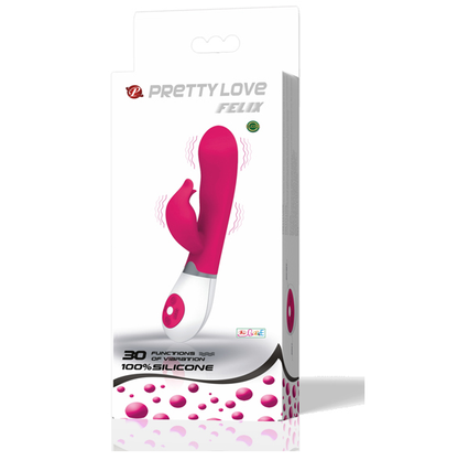 Pretty Love Flirtation - Felix Dual Stimulation Vibrator with 30 Vibration Modes, FDA Approved Silicone