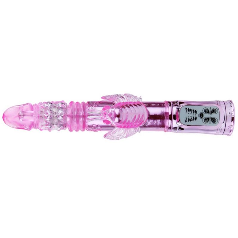 Baile Rotations - Rechargeable Multifunctional Vibrator With Vibrating Clitoris Stimulation Butterflies, 5 Rotation Modes, 5 Vibration Modes, Silicone and TPE Material, Designed in the USA