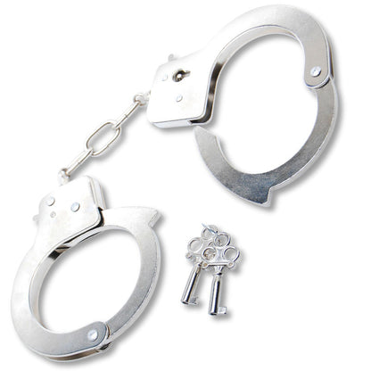 Fetish Fantasy Official Nickel Plated Steel Handcuffs for Naughty Cop Roles