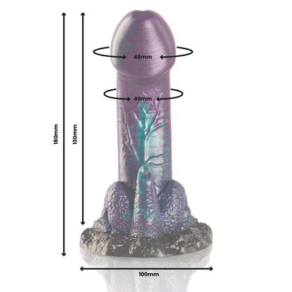 Epic- Dildo Basilisk Dublu Plăcere Solzos Dimensiune Mică