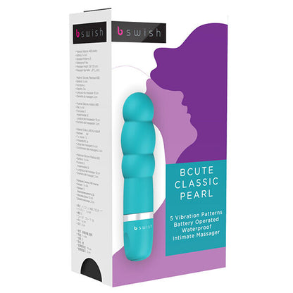 B Swish Bcute Classic Perla - Massager with Beads, Size 10 cm x 2 cm, Water Resistant, ABS Plastic and Silicone