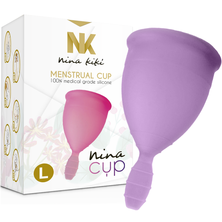 Nina Kikõ - Silicone Menstrual Cup, Size Purple L