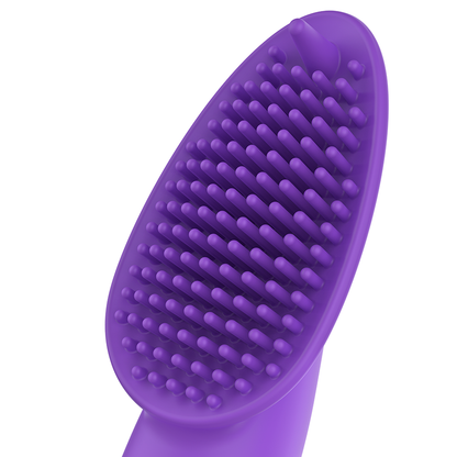 Womanvibe - Aisha Silicone Finger Stimulator, 3.3 x 9 cm, 1 Speed, Silent, Flexible, LR44 Batteries Included