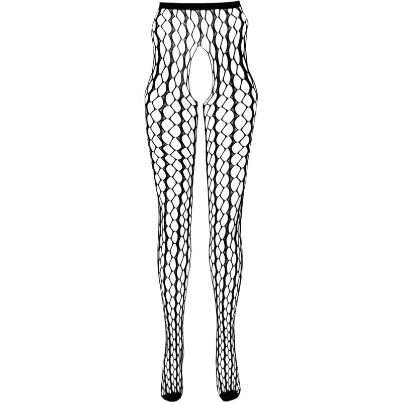 Passion Woman Garter &amp; Stock - Bodystocking Eco S007 Black, One Size.