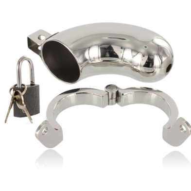 Metal Hard Stainless Steel Brig Male Chastity Device With Urination Hole Locker And Keys Metal Testicle Rings