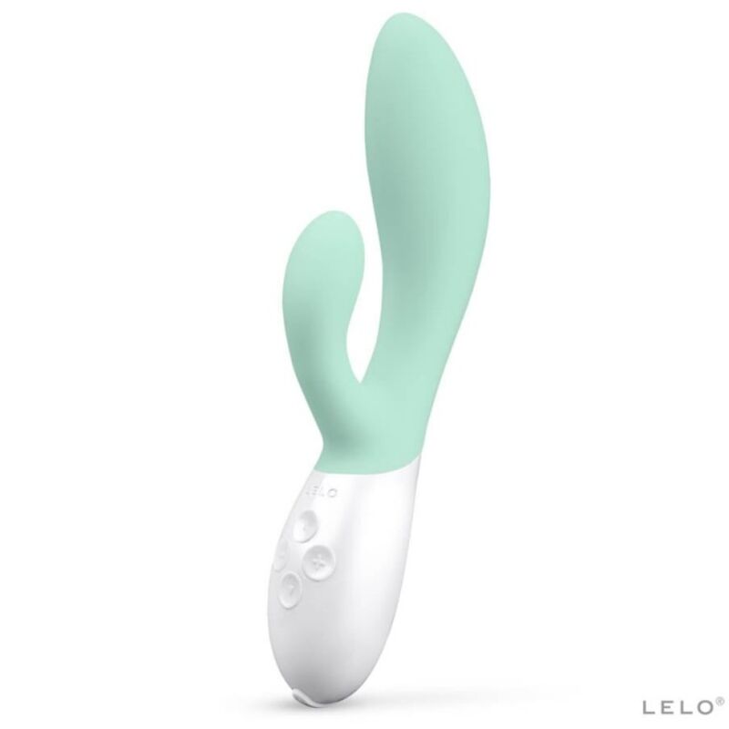 LELO - Ina 3 Seaweed Vibrator, Body Safe Silicone, 10 Vibration Settings, 30% More Power, Water Resistant, Dimensions: 200 x 65 x 45mm, Weight: 150g, Li-lon 520mA 3.7V, Fast Charging, G Spot and Clitoris Stimulated