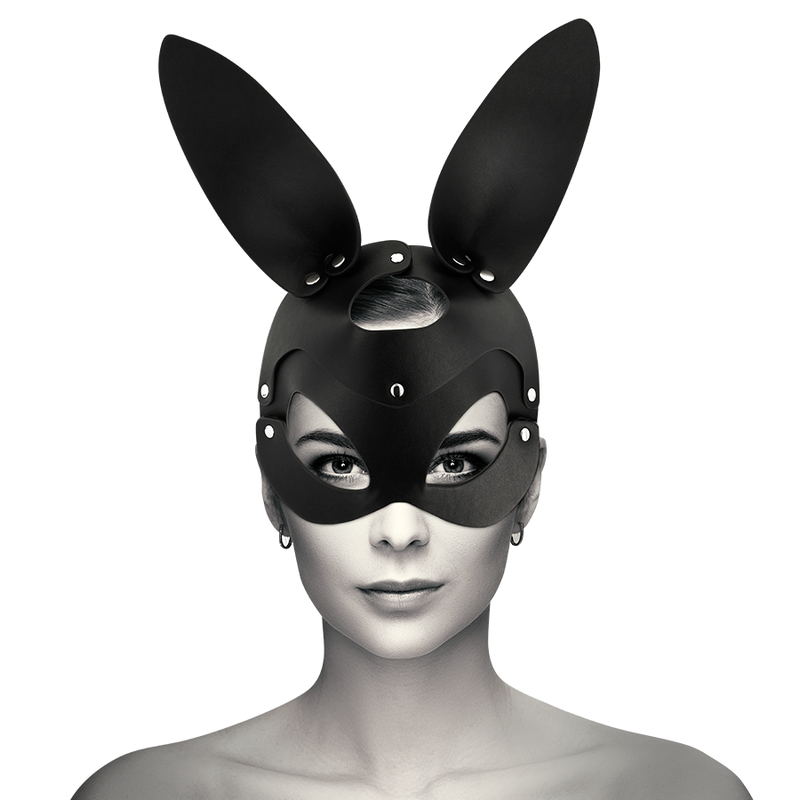 Coquette Accessories - Vegan Leather Mask With Rabbit Ears