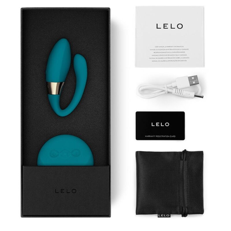 Lelo Tiani Duo - Couples Massager with Double Vibrations, Remote Control, Blue