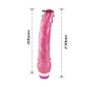 Baile Vibrator Linex Red - Penis Vibrator with Soft Gelatin, Adjustable