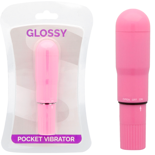 Glossy - Deep Rose Pocket Vibrator, RPM 17,500, Dimensions 107 x 25 mm, Water Resistant, Glossy