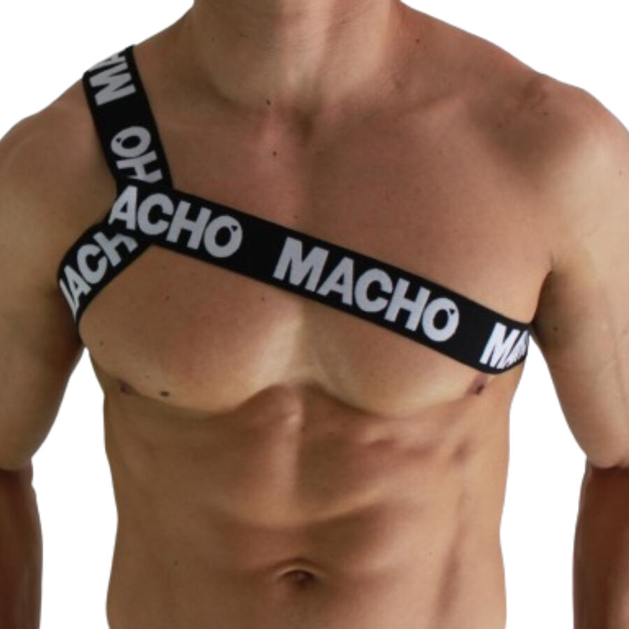 Macho Underwear- Harnașament Roman Alb S/M